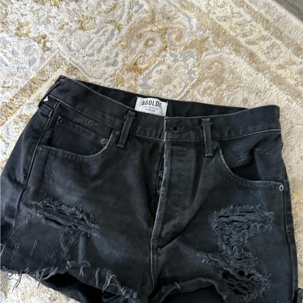 AGOLDE Parker Black Shorts